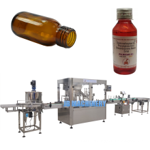 Automatic 60ml 100ml cough syrup bottle filling machine, oral liquid vial bottling production line